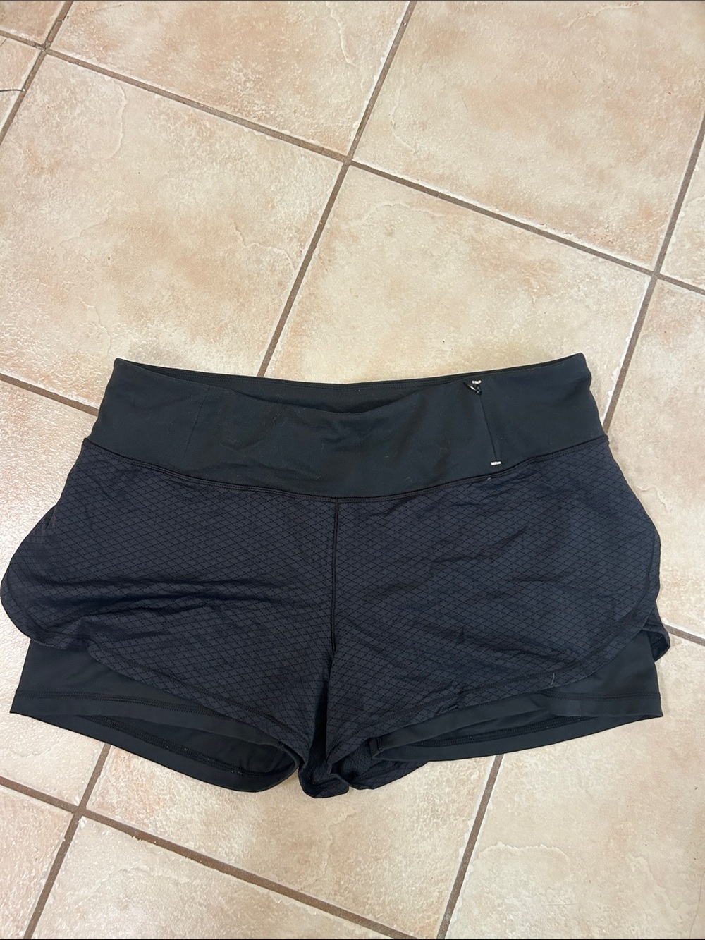 CALIA by Carrie Underwood Black Layered Running Shorts